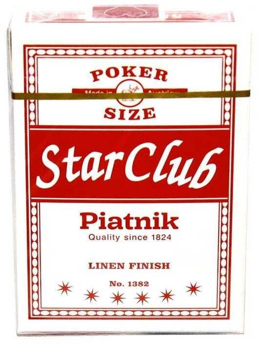 Piatnik Star Club pokerio kortos – ilgaamžė profesionali kaladė