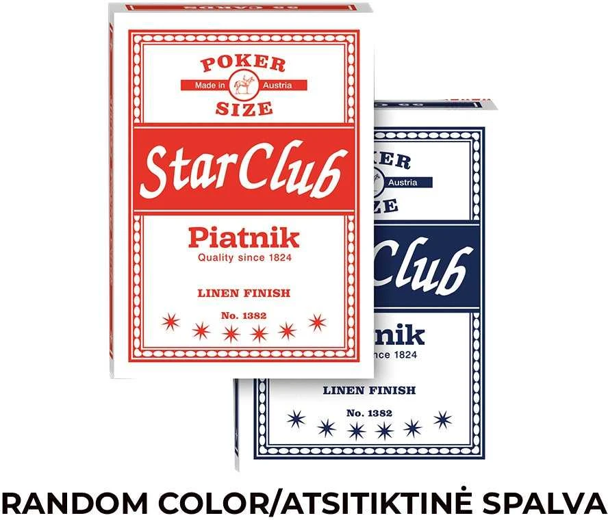 Piatnik Star Club pokerio kortos – ilgaamžė profesionali kaladė
