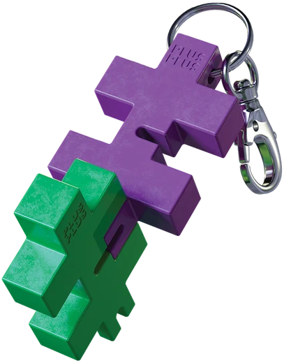 Plus Plus HEXEL DUO raktų pakabukas, mėtinė/violetinė