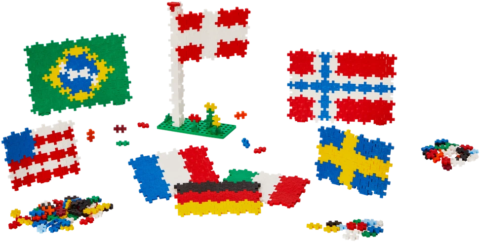 Plus Plus edukacinė dėžė, Pasaulio Vėliavos, 2400 det.