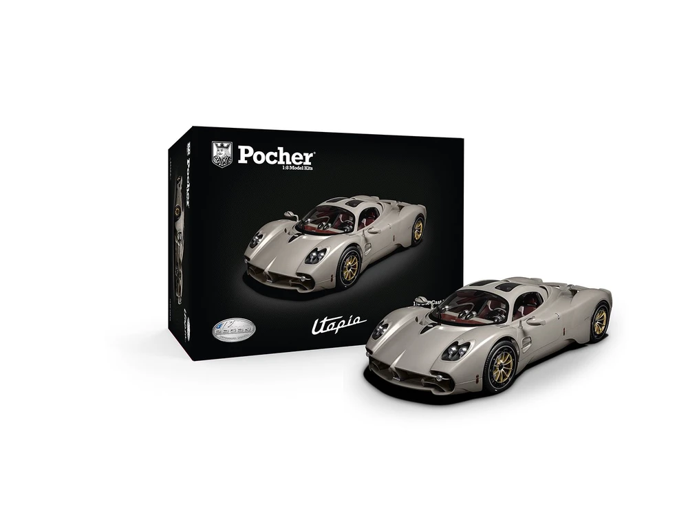 Pocher Pagani Utopia metalinis surenkamas automobilio modelis 1/8 HK120