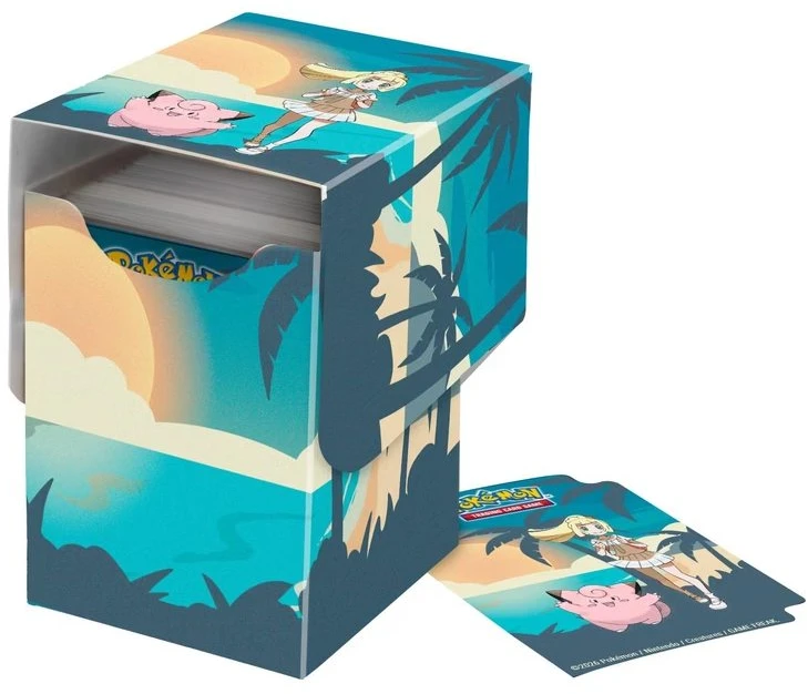 Pokémon Lillie ir Clefairy Flex kortų dėžutė 100+ kortų, Ultra Pro