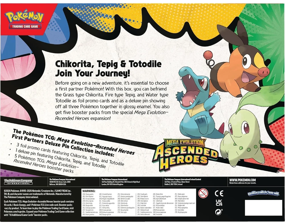 Pokémon Mega Evolution Ascended Heroes Deluxe segtukų ir kortų kolekcijos rinkinys