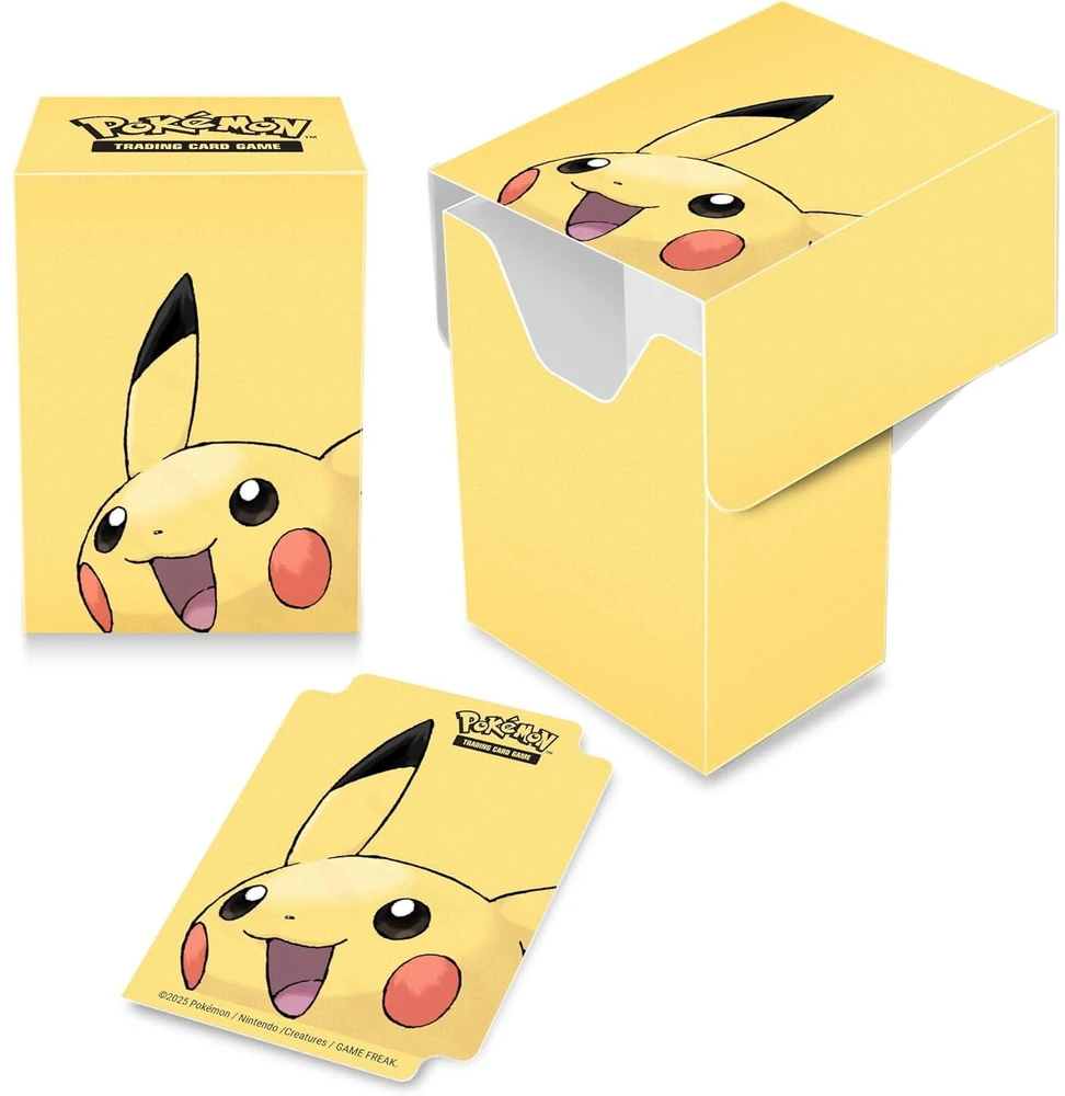 Pokémon Pikachu Full View kortų dėžutė 80 kortų, geltona, Ultra Pro