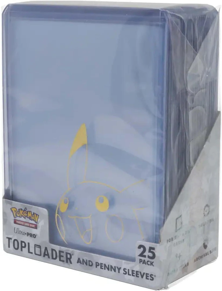 Pokémon Pikachu Toploader laikiklių ir įmaučių rinkinys 25+25 vnt. Ultra PRO
