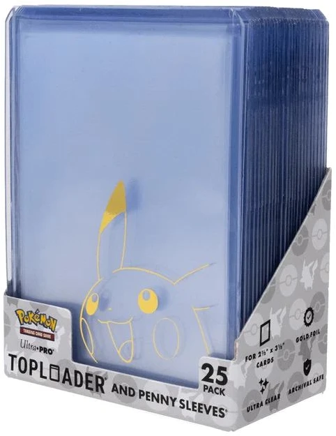 Pokémon Pikachu Toploader laikiklių ir įmaučių rinkinys 25+25 vnt. Ultra PRO