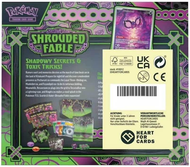„Pokemon TCG“ – „Scarlet & Violet 6.5 Shrouded Fable Elite“ treniruočių dėžutė