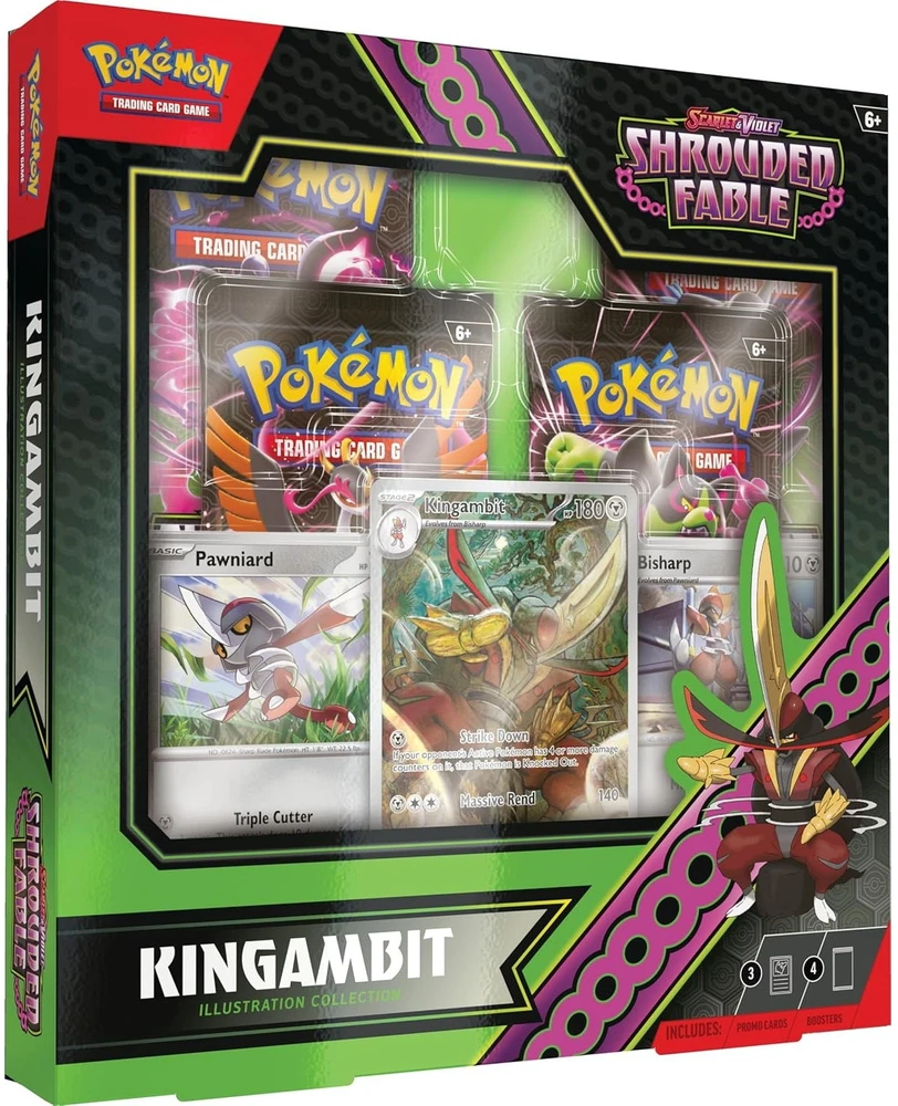 „Pokemon Pokemon TCG“ – „Scarlet & Violet 6.5 Shrouded Fable“ iliustracija – reta kolekcija „Kingambit“