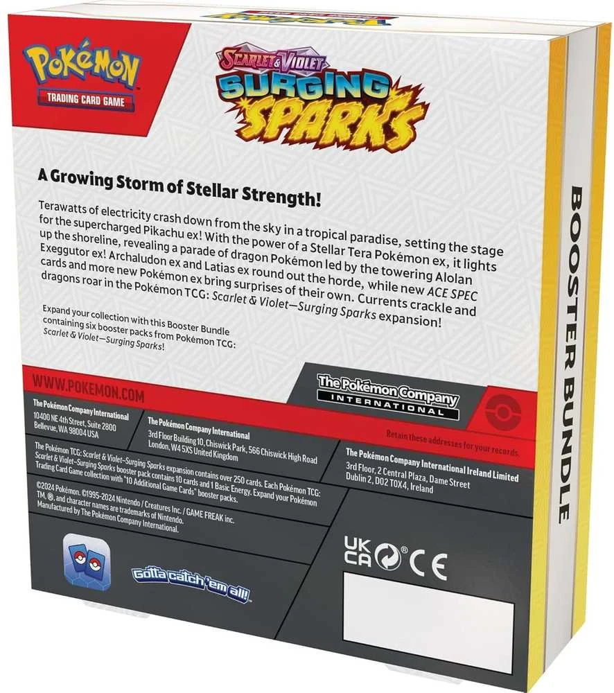Pokémon Scarlet & Violet Surging Sparks booster rinkinys kolekcininkams (EN)
