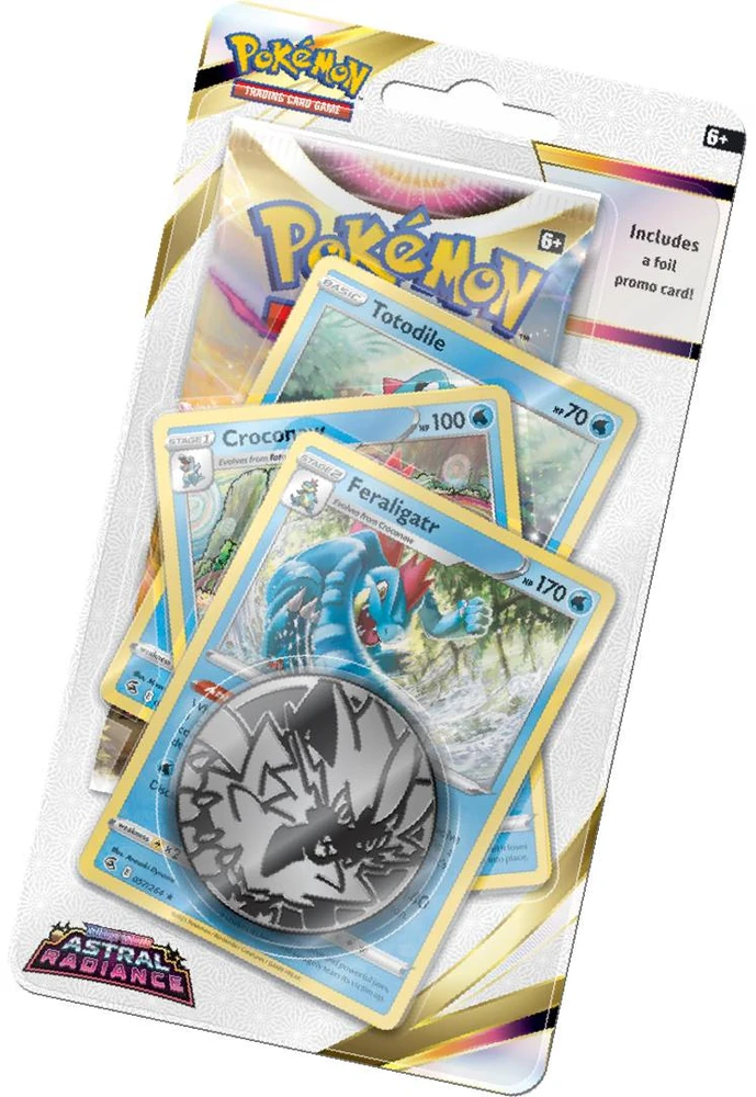 Pokemon Pokemon TCG – „Sword & Shield 10 Astral Radiance Premium Checklane“ lizdinė plokštelė – „Feraligatr“
