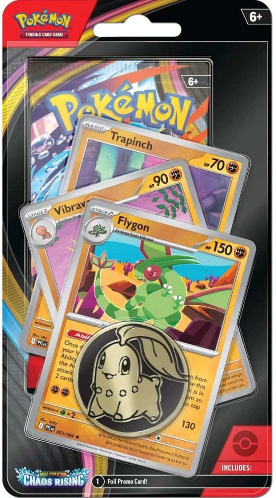 Pokémon TCG Chaos Rising Premium blisteris su promo kortomis ir moneta (ENG)
