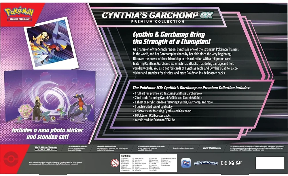 The Pokemon Pokemon TCG - Cynthia's Garchomp ex Premium Collection