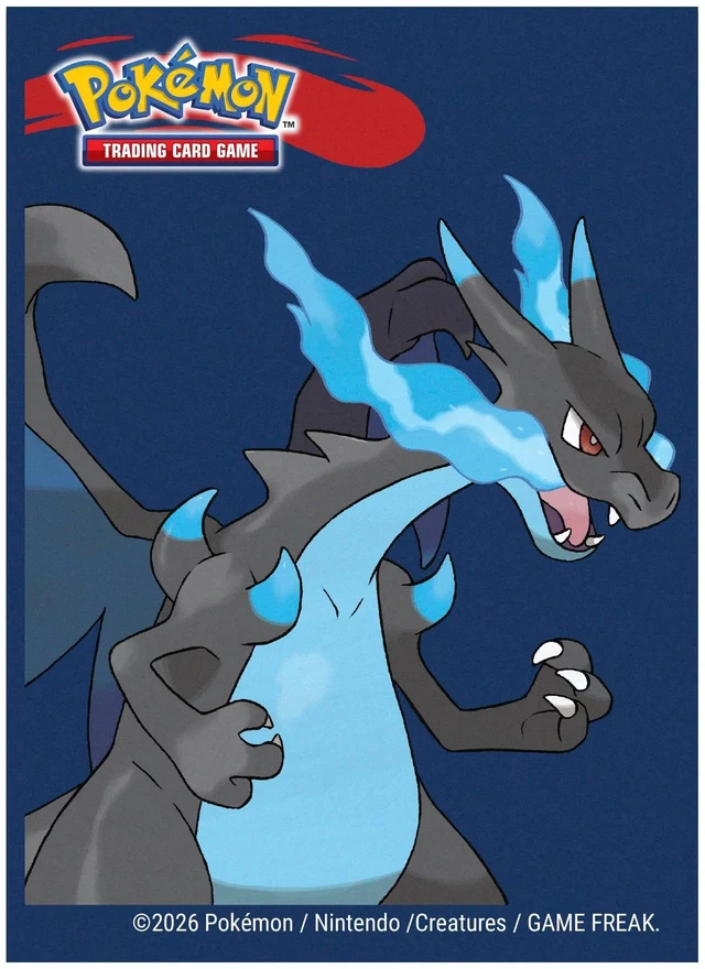 Kolekcionuojamos Kortelės - Ultra PRO Mega Charizard X 65 Sleeves 66x91 mm Juoda