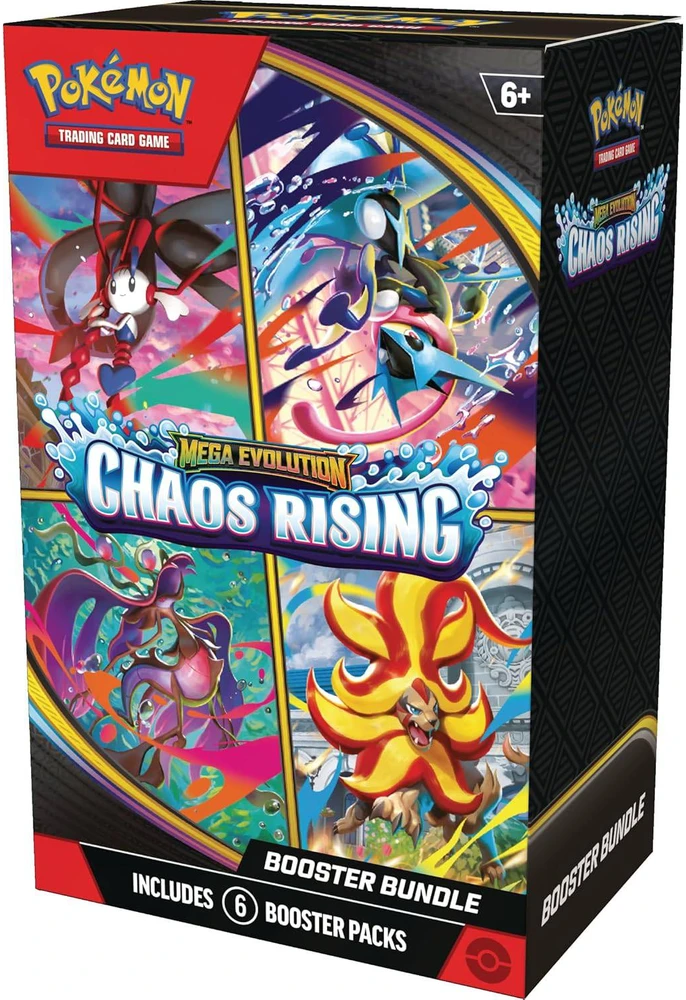 Pokémon TCG Mega Evolution: Chaos Rising Booster Bundle – 6 ENG pakeliai