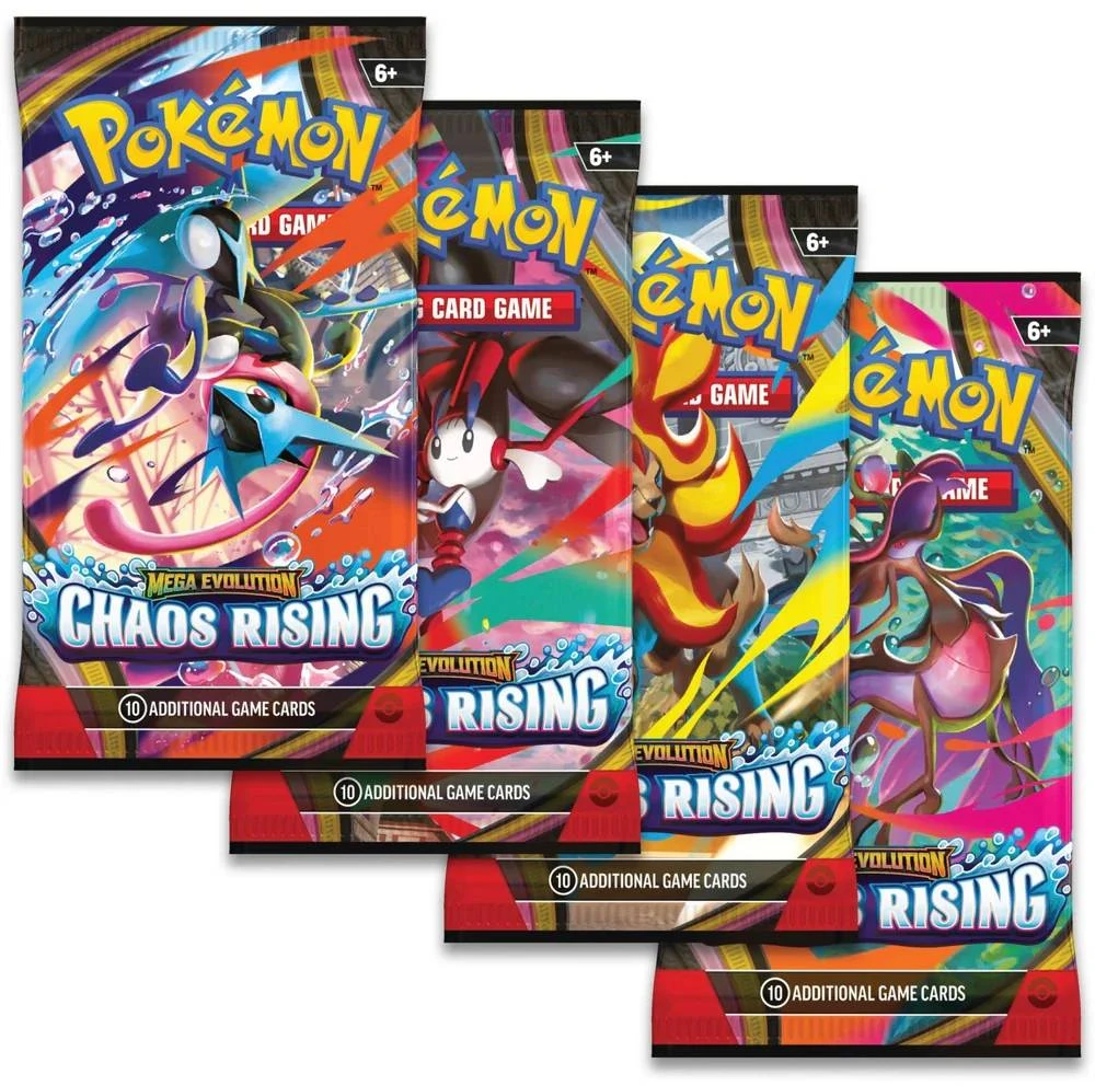 Pokémon TCG Mega Evolution: Chaos Rising papildymo paketas – 10 kortų