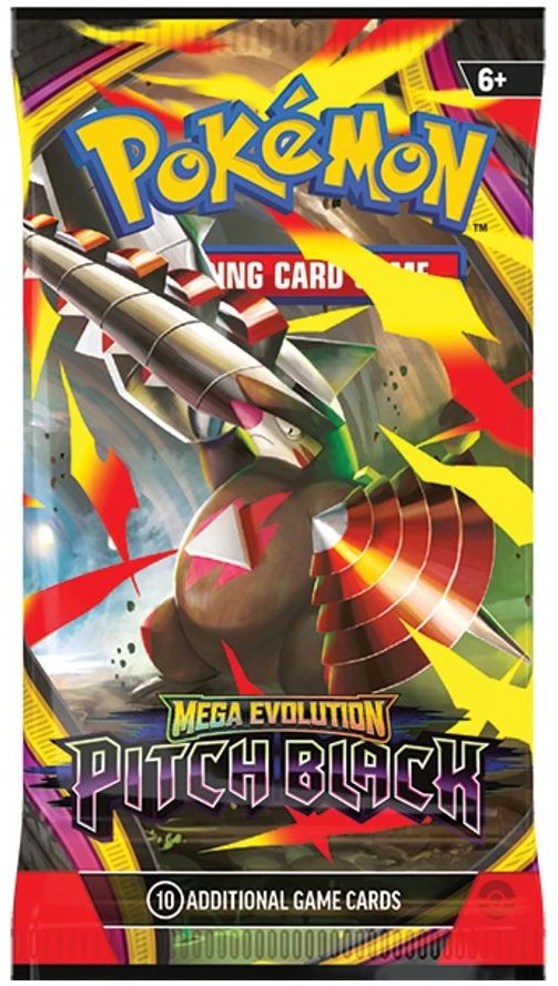 Pokémon TCG Mega Evolution Pitch Juodas – 6 papildymo pakelių rinkinys (EN)