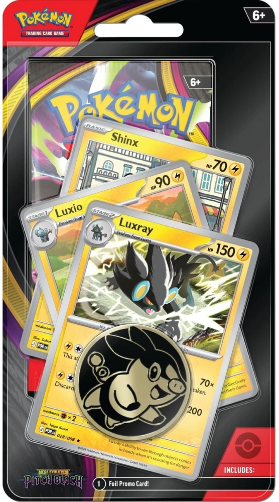 Pokémon TCG Blisteris - Pokémon TCG Mega Evolution Pitch Juodas Blister With Shinx, Luxio, Luxray