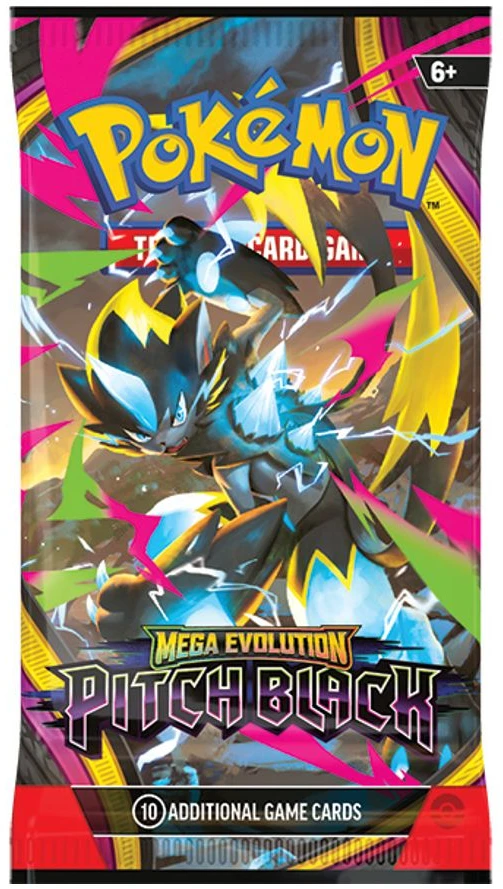 Pokémon TCG Mega Evolution Pitch Juodas – 6 papildymo pakelių rinkinys (EN)