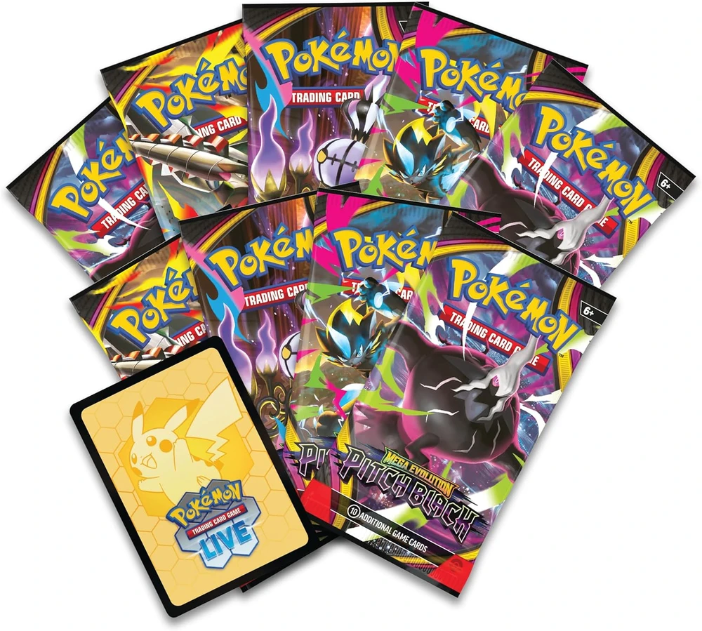 Kolekcionuojamos Kortelės - The Pokémon Company Pokémon TCG Mega Evolution Pitch Juodas Elite Trainer Box