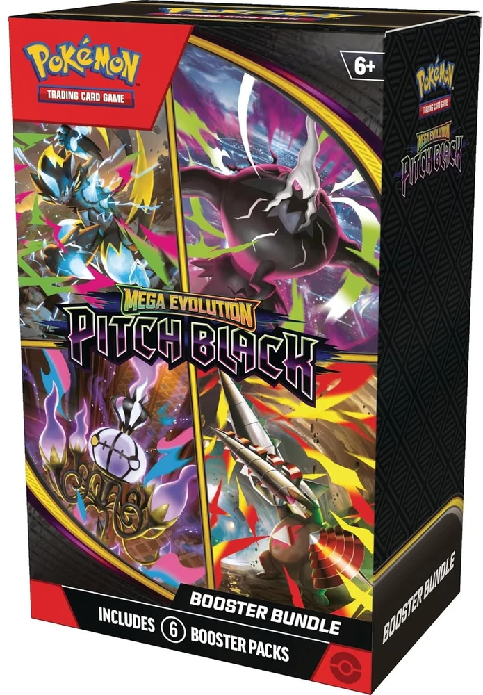Pokémon TCG Mega Evolution Pitch Juodas – 6 papildymo pakelių rinkinys (EN)