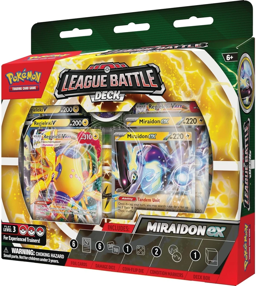 Pokémon TCG Miraidon ex League Battle kovinė kortų kaladė