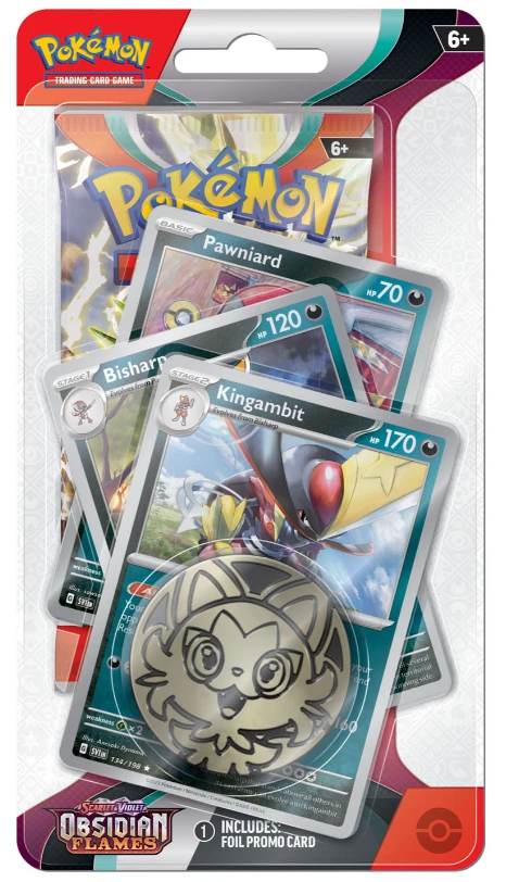 The Pokemon Pokemon TCG – Scarlet & Violet 3 Obsidian Flames Booster Premium Checklane Blister – Mankey