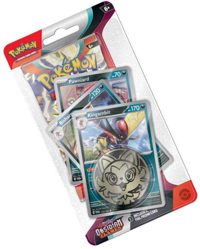 The Pokemon Pokemon TCG – Scarlet & Violet 3 Obsidian Flames Booster Premium Checklane Blister – Mankey