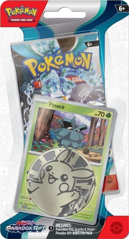 Kolekcionuojamos Kortelės - Pokémon TCG Scarlet & Violet – Paradox Rift Pineco Checklane Blister Pack