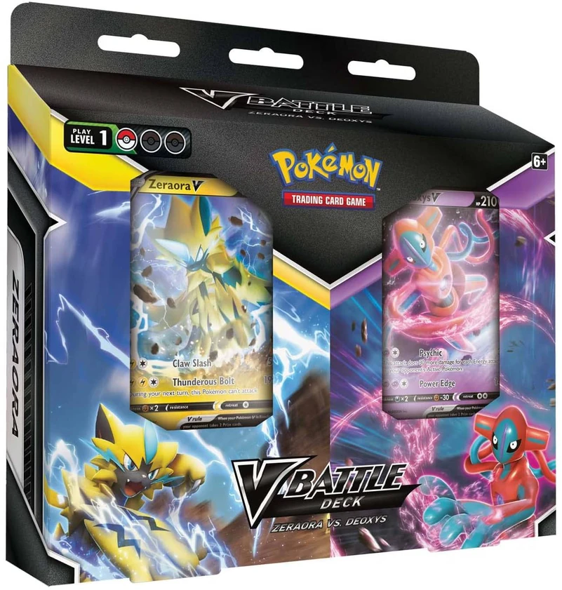 Pokémon TCG V Battle Deck Zeraora vs Deoxys – 2 paruoštos kaladės