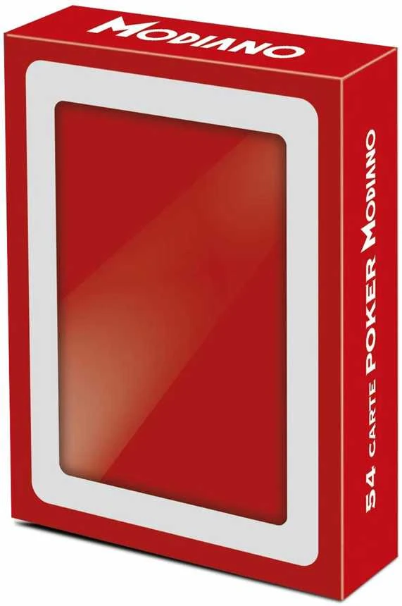 Poker Club F/N kortos (raudonos) Modiano