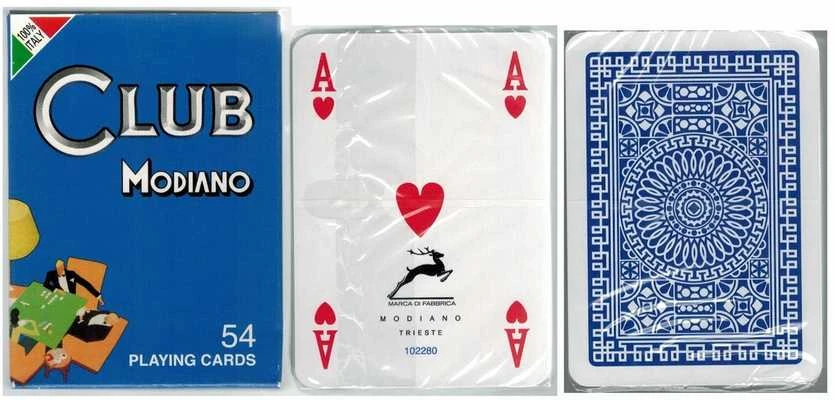 Modiano Poker Club Žaidimų Kortos (Mėlynos)