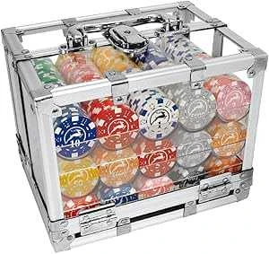 Pokerio Žetonų Rinkinys - Modiano 600 vnt 14g su Stovu