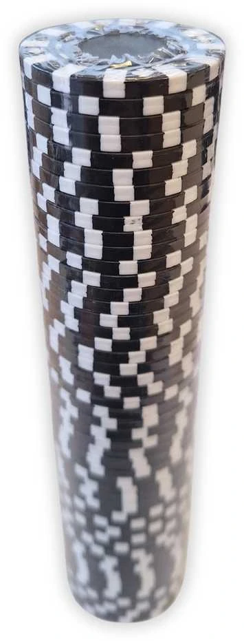 Pokerio žetonai Star, 50 vnt., juodi – profesionali kokybė