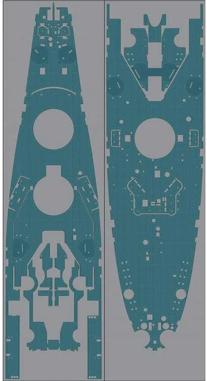 Pontos Model Pontos USS Missouri BB-63 medinis mėlynas denis 1/350 35002WD1
