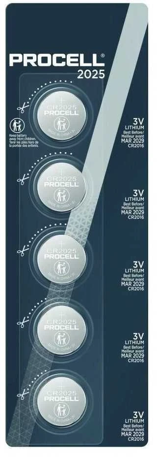 Duracell Baterija - Procell CR2025 Ličio 3V Monetų Elementas 5 vnt.