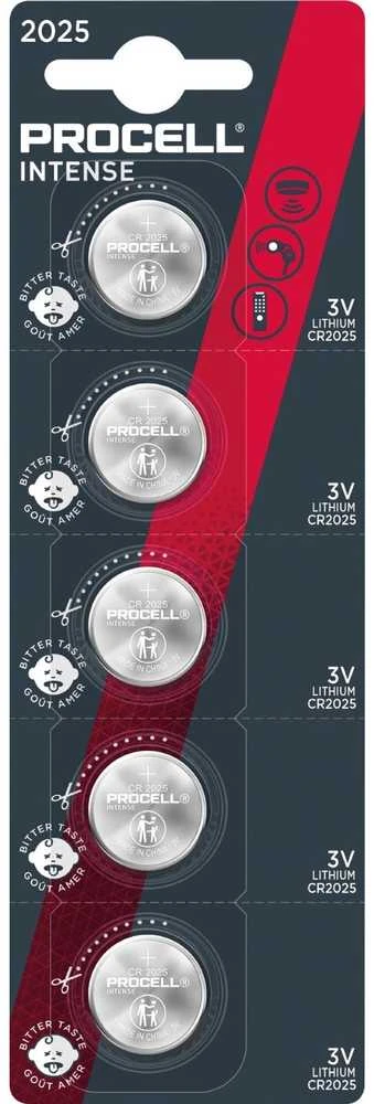 Baterija - Procell Intense CR2025 3V Ličio Baterijų 5 Rinkinys