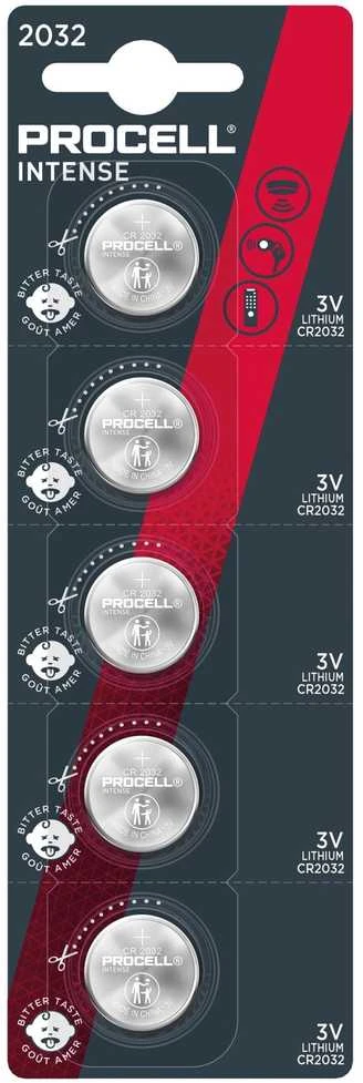 Baterija - Procell Intense CR2032 3V Ličio Monetų Elementas 5 Pak.