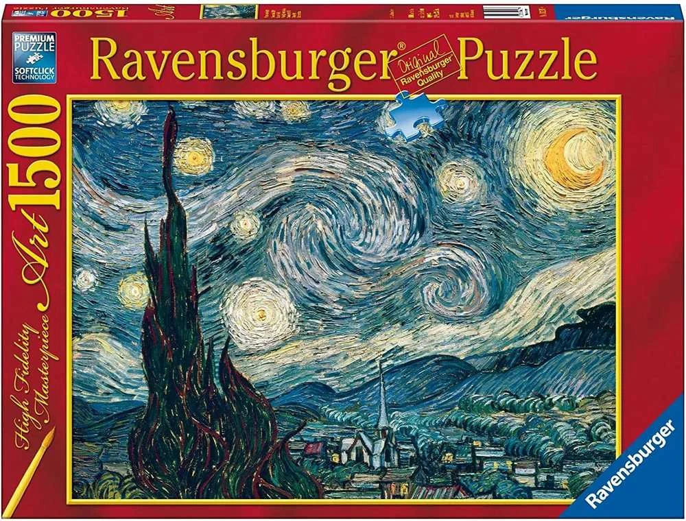 Ravensburger Dėlionė 1500 vnt. - Vincentas van Gogas: Žvaigždėta naktis