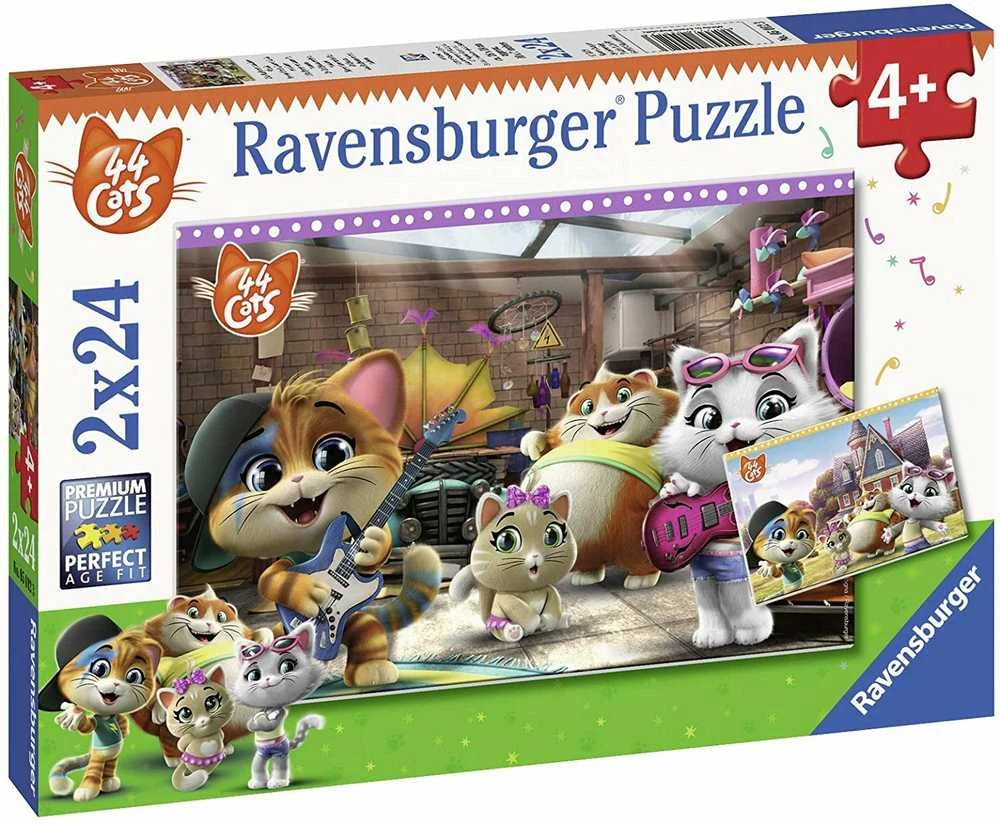 Puzzle 2x24 44 Cats - RAVENSBURGER dėlionė