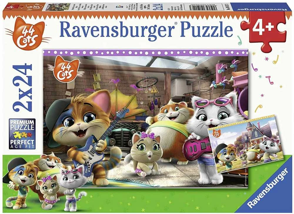 Puzzle 2x24 44 Cats - RAVENSBURGER dėlionė