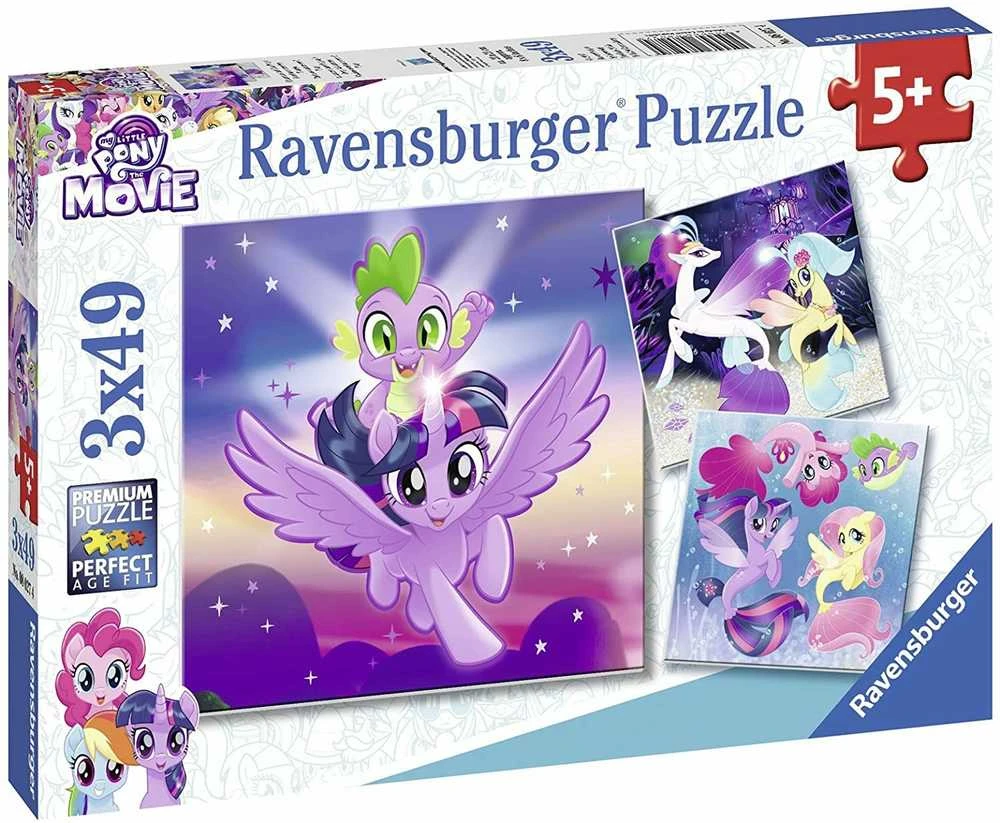 RAVENSBURGER dėlionė Ponys 3x49vnt, 08027