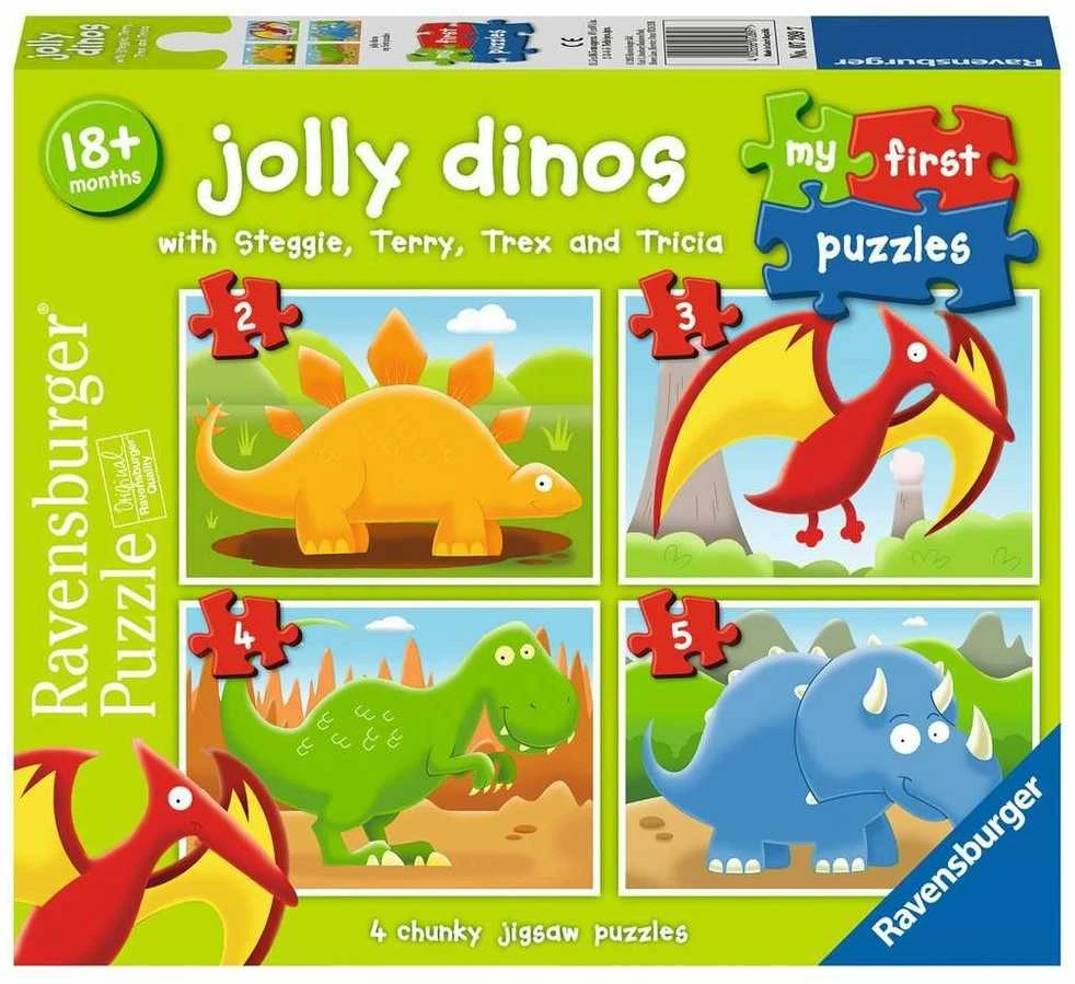 Puzzle 4in1 Jolly Dinos - RAVENSBURGER dėlionė