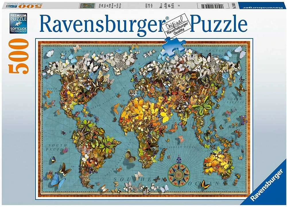 Ravensburger Dėlionė 500 vnt. - Drugelių pasaulis