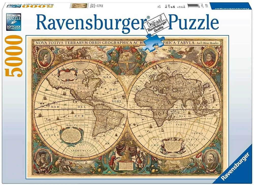 Ravensburger Dėlionė 5000 vnt. - Senovinis pasaulio žemėlapis