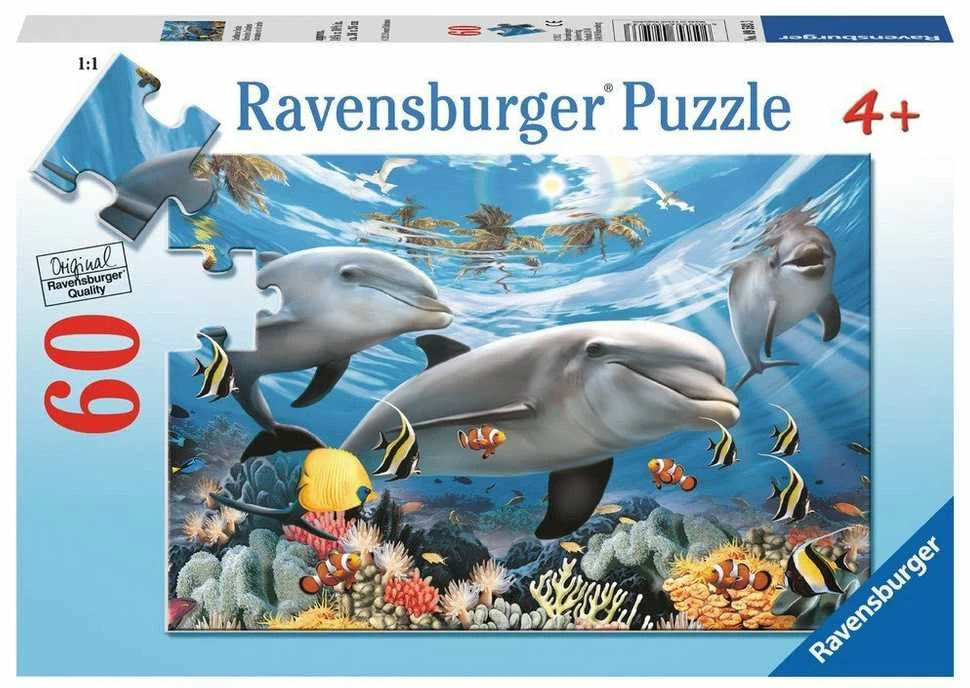 Puzzle 60 Dolphins - RAVENSBURGER dėlionė
