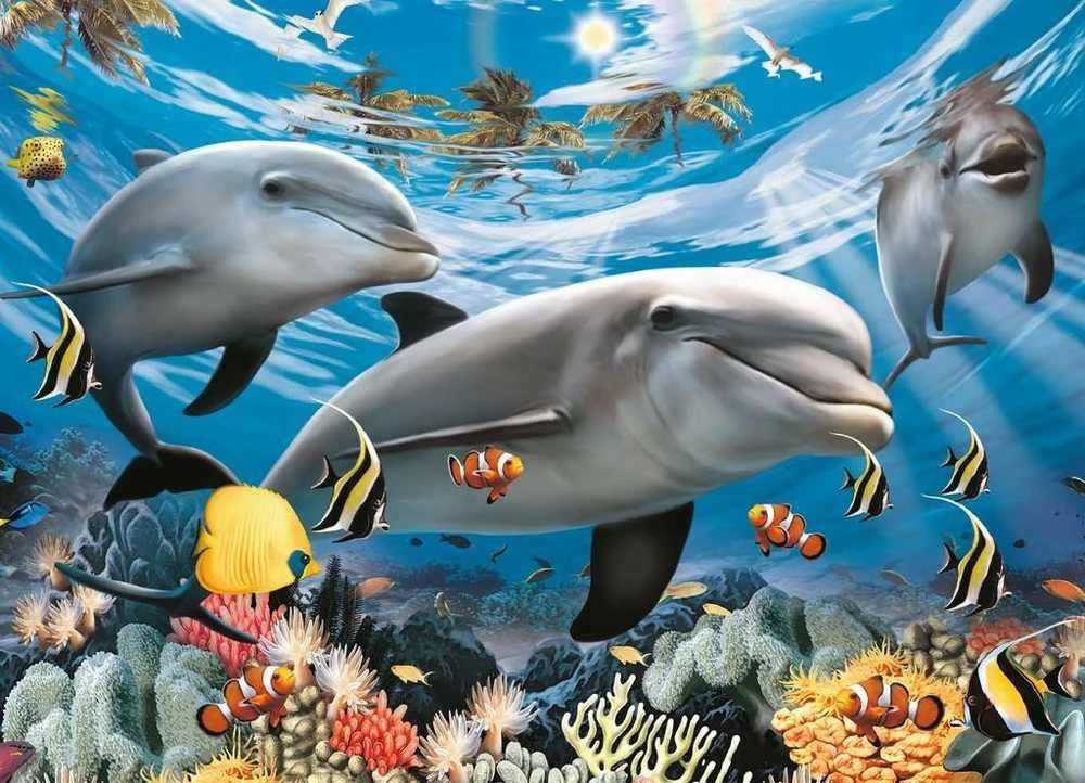 Puzzle 60 Dolphins - RAVENSBURGER dėlionė