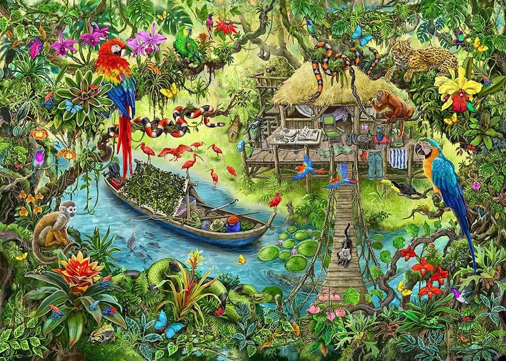 RAVENSBURGER ESCAPE KIDS dėlionė Jungle Export, 368d., 12989