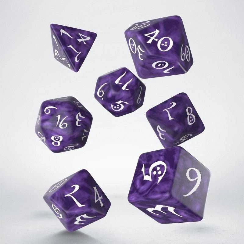 Q Workshop Classic Rpg Kauliukų Rinkinys Violetinės Ir Baltos