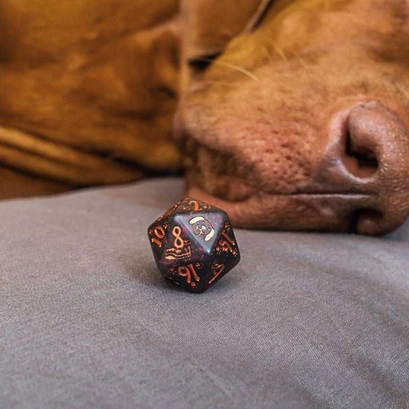 Q Workshop DOGS Dice Set: Luna Kauliukų Rinkinys