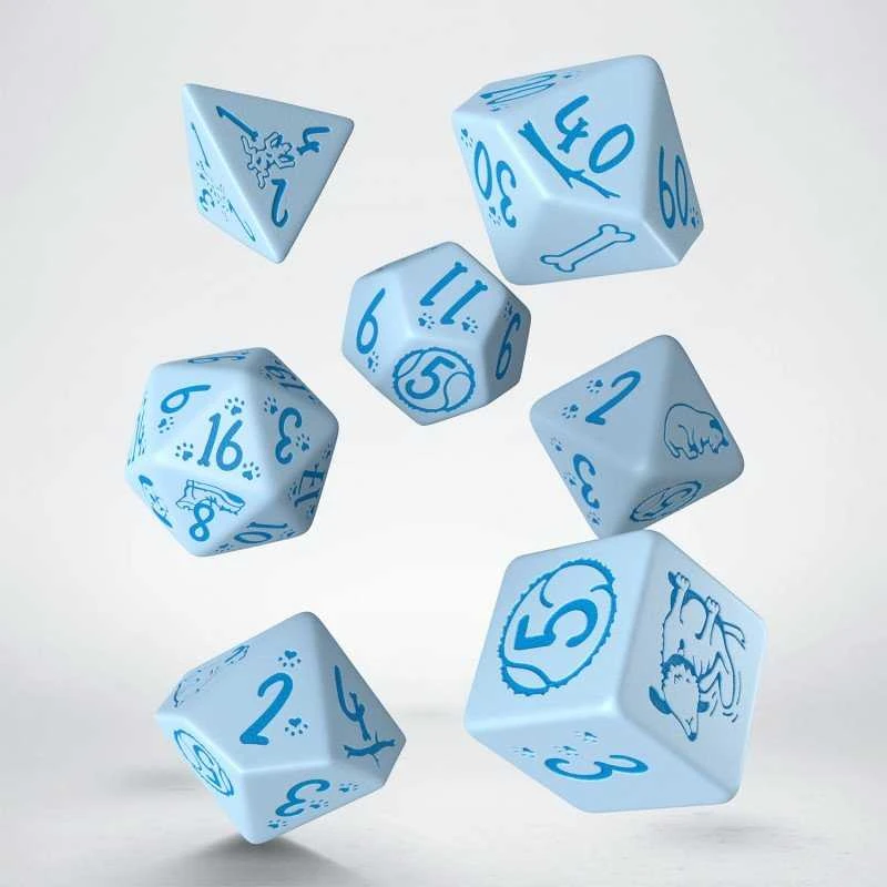 Q Workshop DOGS Dice Set: Max Kauliukų Rinkinys